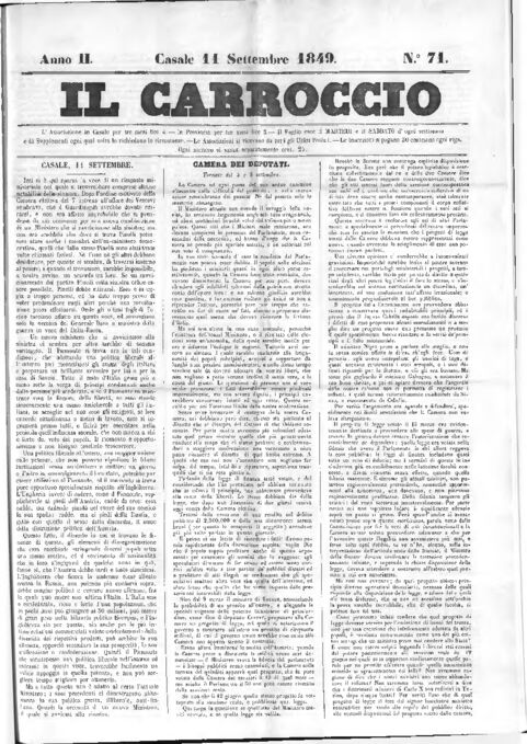 Il Carroccio - Edizione 71 del 11/09/1849